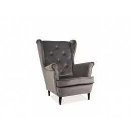 FOTEL LADY VELVET SZARY...