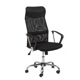 FOTEL OBROTOWY Q-025 CZARNY