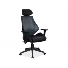 FOTEL OBROTOWY Q-406 CZARNY